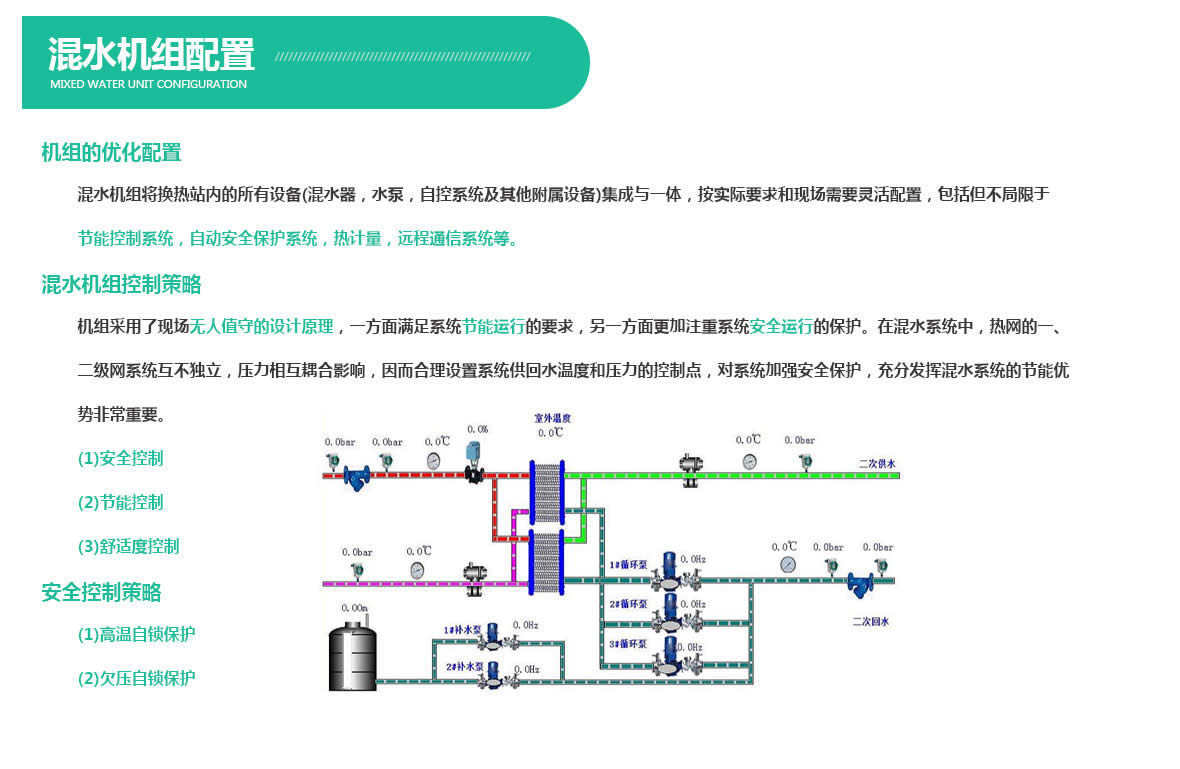 西安混水采暖機組設計方案